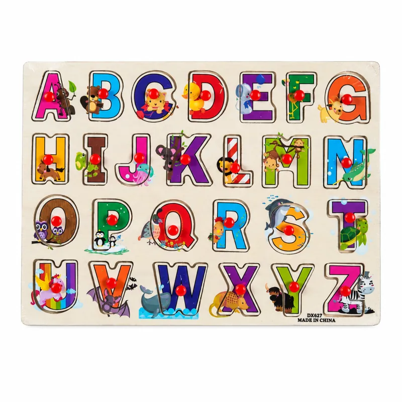 Colourful Wooden Alphabet Puzzle Board