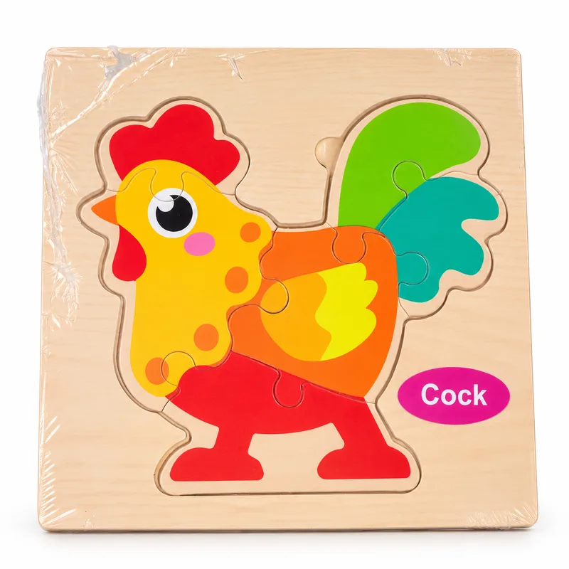 Wooden Rooster Jigsaw Puzzle